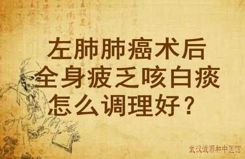 湖北中医药名师传承指导老师李家发主任医师：左肺肺癌术后全身疲乏咳白痰怎么调理好？