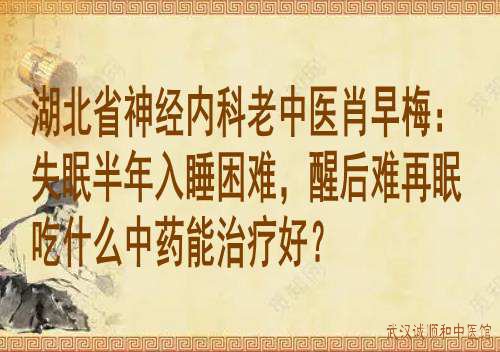 湖北省神经内科老中医肖早梅：失眠半年入睡困难，醒后难再眠吃什么中药能治好？