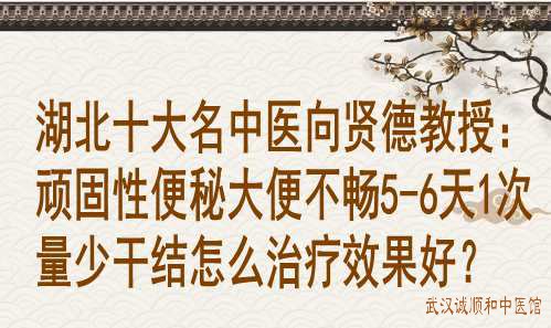 湖北十大名中医向贤德教授：顽固性便秘大便不畅5-6天1次量少干结怎么治疗效果好？